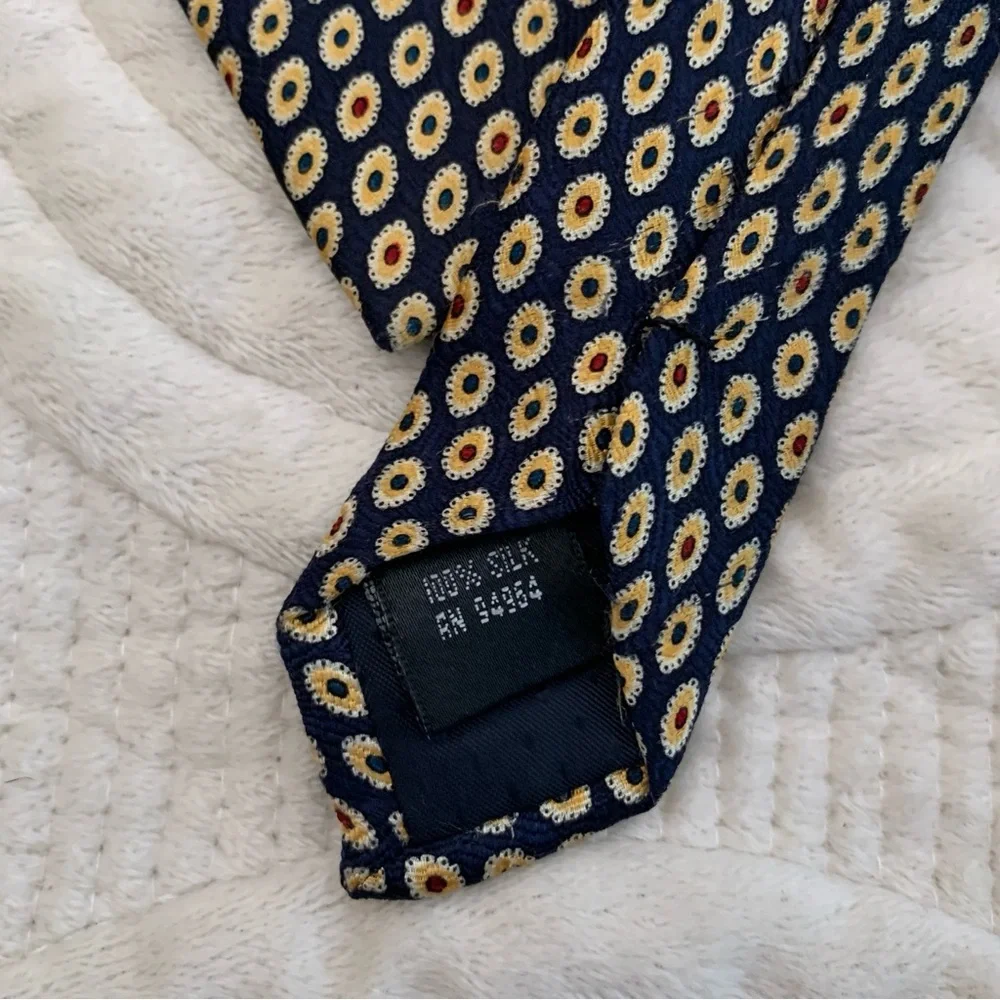 Stanley Blacker Black and Beige Patterned Tie